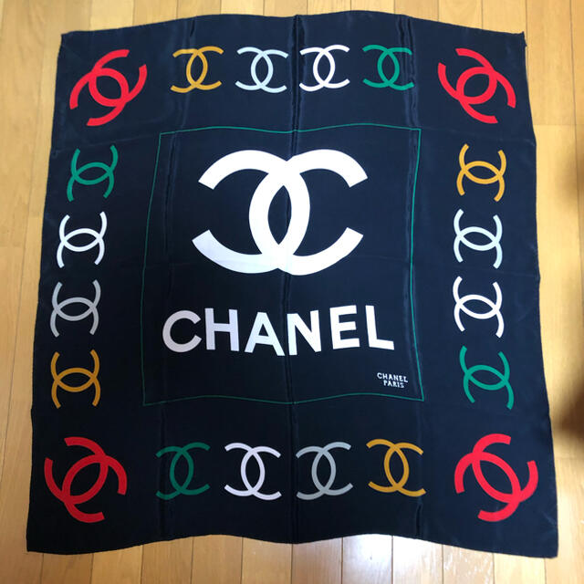 CHANEL - ヴィンテージ CHANEL シャネル ロゴ マーク柄 シルク CHANEL - ヴィンテージ CHANEL シャネル ロゴ マーク柄 シルク