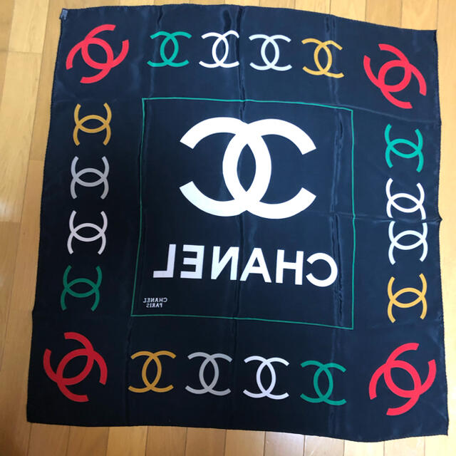 CHANEL - ヴィンテージ CHANEL シャネル ロゴ マーク柄 シルク CHANEL - ヴィンテージ CHANEL シャネル ロゴ マーク柄 シルク