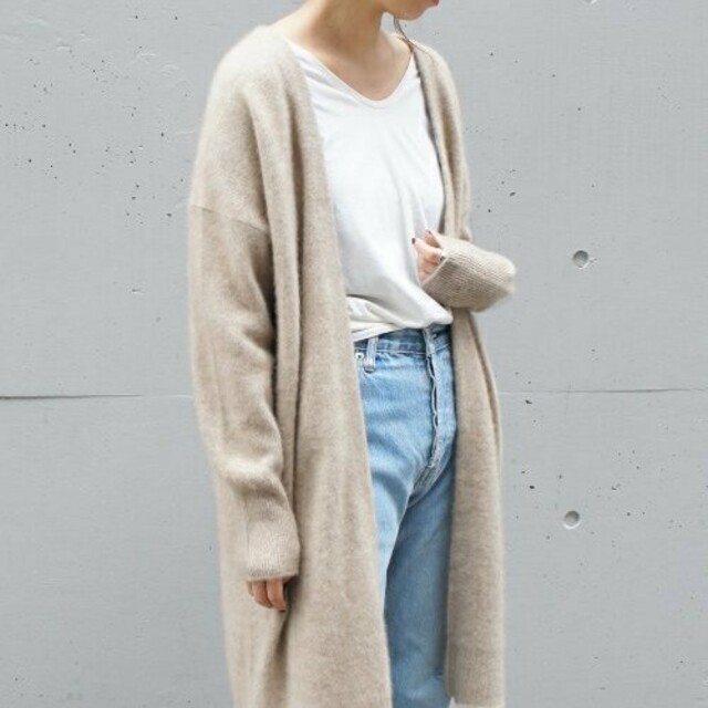 FRAMeWORK ピュアカシミヤ ロング カーディガン - カーディガン FRAMeWORK ピュアカシミヤ ロング カーディガン