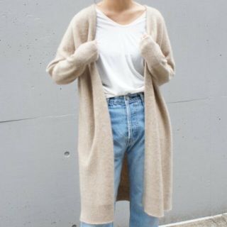 FRAMeWORK ピュアカシミヤ ロング カーディガン - カーディガン FRAMeWORK ピュアカシミヤ ロング カーディガン