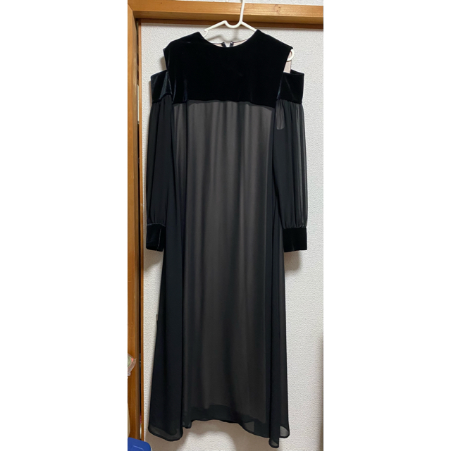 Ameri VINTAGE(アメリヴィンテージ)のAMERI TOP COVER SHEER DRESS レディースのワンピース(ロングワンピース/マキシワンピース)の商品写真