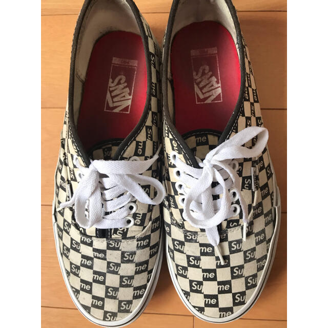 vans supreme checker スニーカー　コラボ