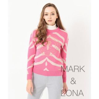 マークアンドロナ(MARK&LONA)の☆新品☆【MARK＆LONA】ゼブラニット ピンク(ウエア)