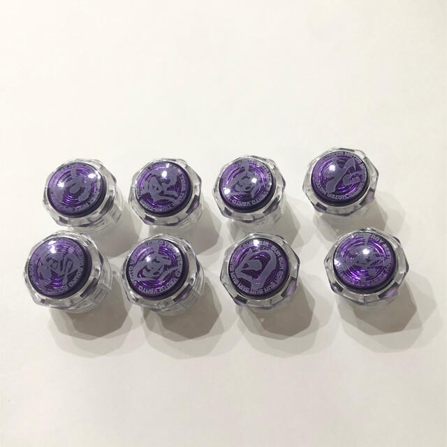 新品】GamerFinger ボタン Φ30mm(クリア/パープル)8個セットの通販