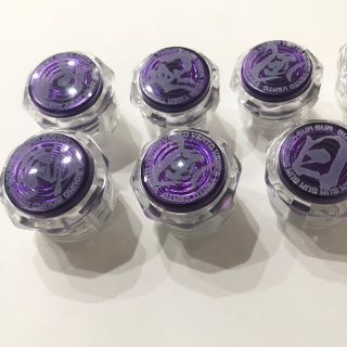 【新品】GamerFinger ボタン Φ30mm(クリア/パープル)8個セット