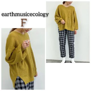 アースミュージックアンドエコロジー(earth music & ecology)の新品 アースミュージックエコロジー Vネック あぜ編みニット トップス 長袖(ニット/セーター)