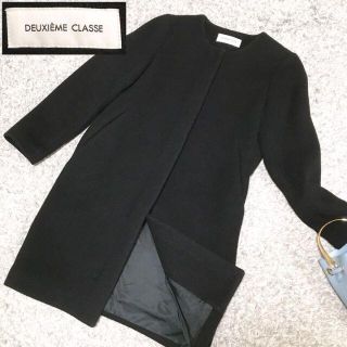 ドゥーズィエムクラス(DEUXIEME CLASSE)のDeuxieme Classe ドゥーズィエムクラス ノーカラーコート カシミヤ(ロングコート)