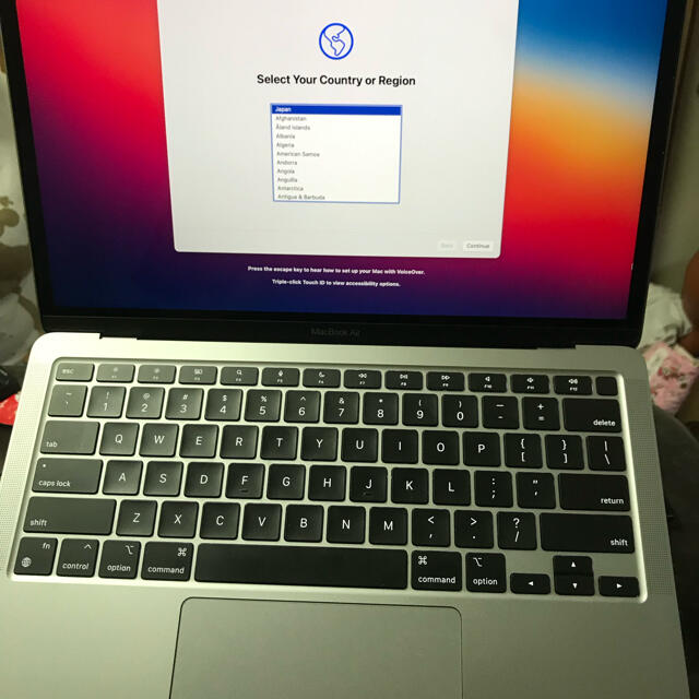 Mac (Apple)(マック)のM1 MacBook Air 512GB SSD メモリ16GB USキーボード スマホ/家電/カメラのPC/タブレット(ノートPC)の商品写真