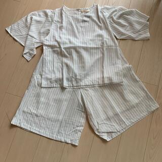 ショコラフィネローブ(chocol raffine robe)のセットアップ  ７部袖とガウチョパンツ フリーサイズ(セット/コーデ)