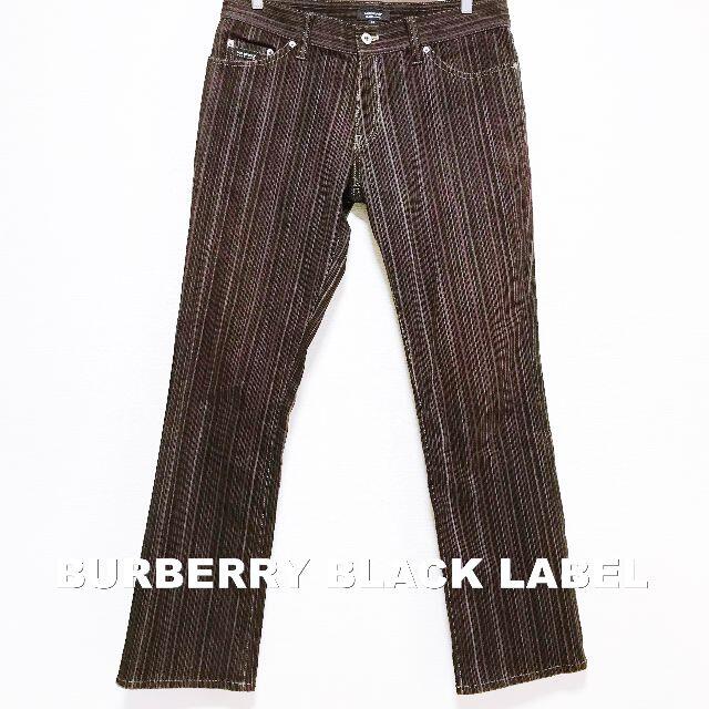 BURBERRY BLACK LABEL(バーバリーブラックレーベル)の【BURBERRY BLACK LABEL】刺繍ロゴ コーディロイパンツ メンズ メンズのパンツ(デニム/ジーンズ)の商品写真