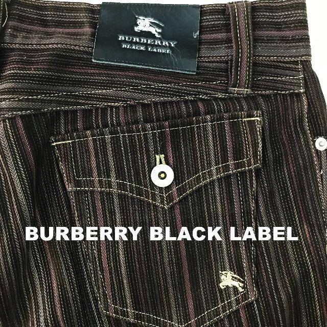 BURBERRY BLACK LABEL(バーバリーブラックレーベル)の【BURBERRY BLACK LABEL】刺繍ロゴ コーディロイパンツ メンズ メンズのパンツ(デニム/ジーンズ)の商品写真