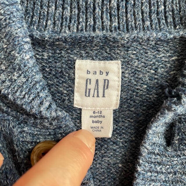 babyGAP(ベビーギャップ)の【美品】baby GAPニット素材ロンパース　70cm キッズ/ベビー/マタニティのベビー服(~85cm)(ロンパース)の商品写真