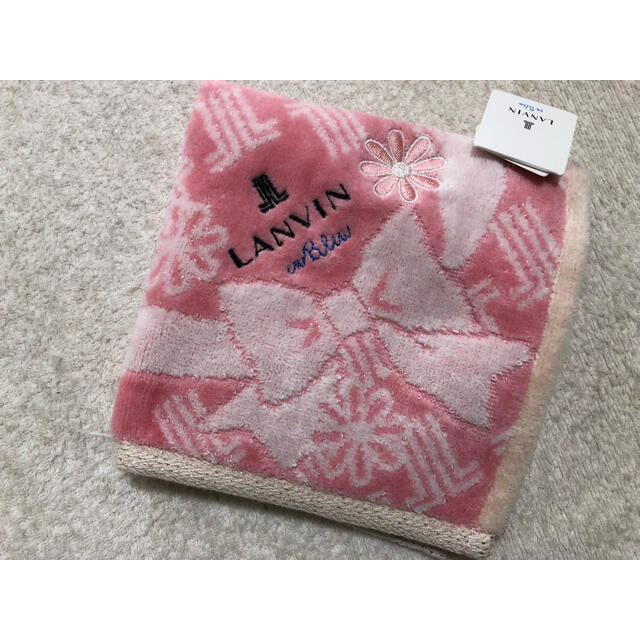 LANVIN(ランバン)の蘭丸様専用☆ランバン タオルハンカチ 26x26cm レディースのファッション小物(ハンカチ)の商品写真