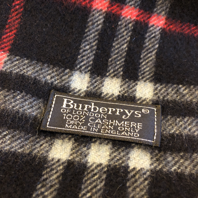 BURBERRY(バーバリー)のBurberry バーバリー カシミヤ　マフラー チェック　ネイビー レディースのファッション小物(マフラー/ショール)の商品写真