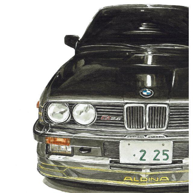 GC-1689 BMW 323i/ALPINA限定版画サイン額装作家平右ヱ門