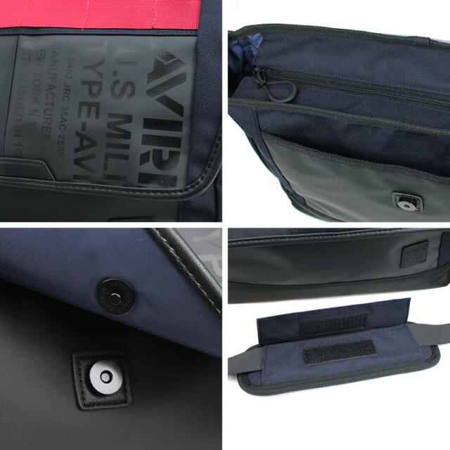 AVIREX(アヴィレックス)の☆ 最新作 防水 AVIREX ショルダーバッグ AVX 592 ブラック ☆ メンズのバッグ(ショルダーバッグ)の商品写真