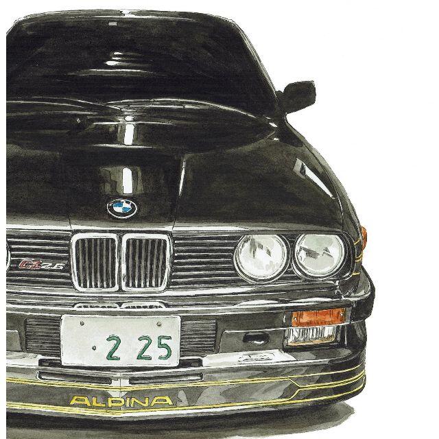 版画GC-1689 BMW 323i/ALPINA限定版画サイン額装作家平右ヱ門