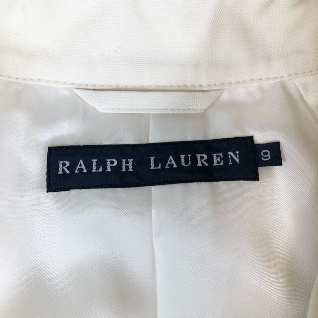 Ralph Lauren(ラルフローレン)の【美品】RALPH LAUREN  トレンチコート　ホワイト　本革　ヴィンテージ レディースのジャケット/アウター(トレンチコート)の商品写真