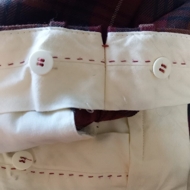BERNARD ZINS ベルナールザンス ウールチェックパンツ スラックス38