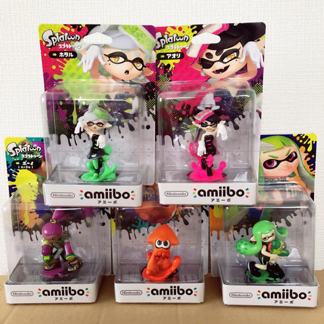 新品】スプラトゥーン amiibo 5種&ジオラマ2種セット おまけ付き www