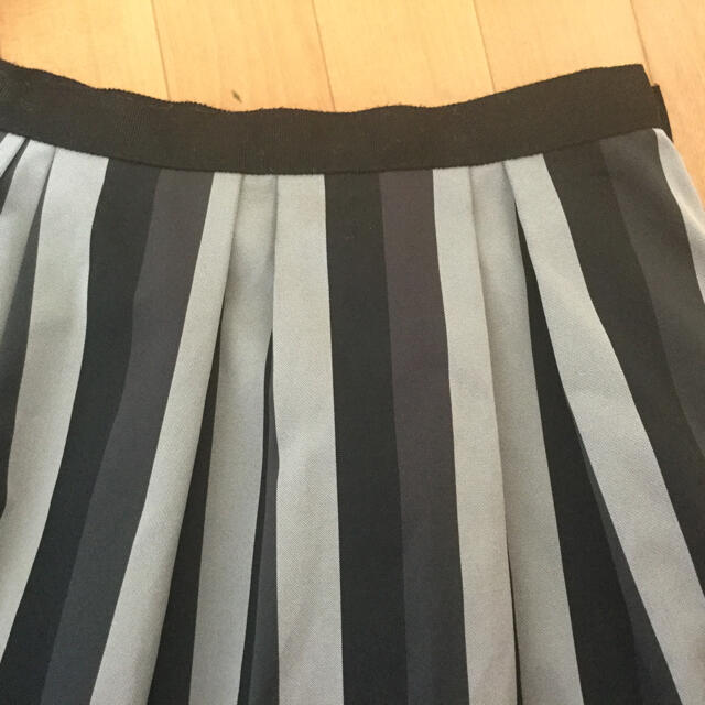 DRESSTERIOR(ドレステリア)の新品　黒とシルバーの縦じまスカート　 レディースのスカート(ミニスカート)の商品写真