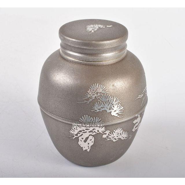 煎茶道具 薩摩錫器 さつま岩切 登六作松鶴文 茶壷 約443g 共箱R3879 煎茶道具 薩摩錫器 さつま岩切 登六作松鶴文 茶壷 約443g 共箱R3879