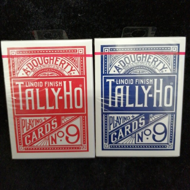 TALL-HO ORIGINAL FAN BACK 赤青セット エンタメ/ホビーのテーブルゲーム/ホビー(トランプ/UNO)の商品写真