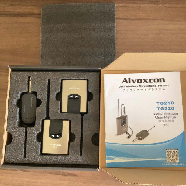 Alvoxcon ワイヤレスマイク 2人用(ピンマイク×2、ヘッドセット×2)