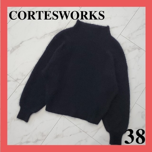 CORTES WORKS(コルテスワークス)のコルテスワークス　ニット　黒　M　アンゴラ混　レディース服 レディースのトップス(ニット/セーター)の商品写真