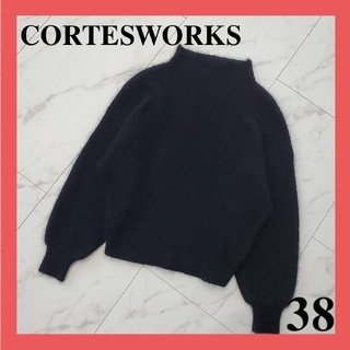 コルテスワークス(CORTES WORKS)のコルテスワークス　ニット　黒　M　アンゴラ混　レディース服(ニット/セーター)