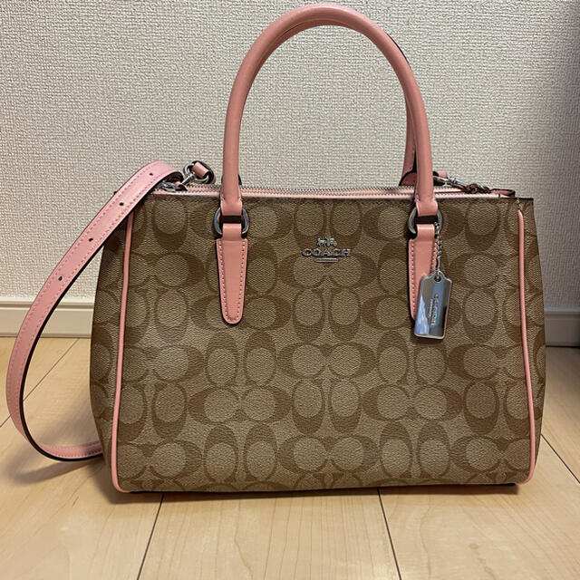 【美品】COACH コーチ　シグネチャー　ショルダーバッグ2way　ハンドバッグ