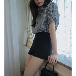 スナイデル(SNIDEL)のpapermoon gingham check blouse(シャツ/ブラウス(半袖/袖なし))