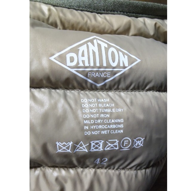 DANTON(ダントン)の美品 DANTON ダントン インナーダウン 42 カーキ 19年秋冬 メンズのジャケット/アウター(ダウンジャケット)の商品写真