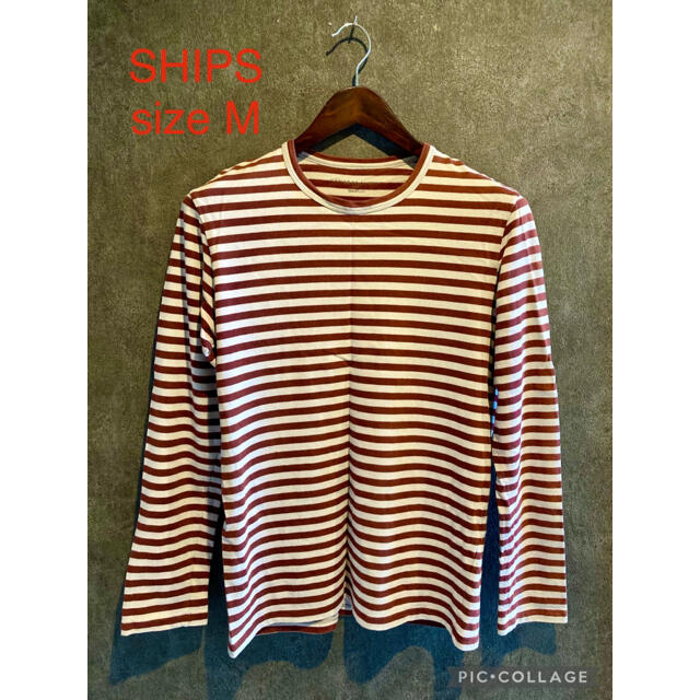 SHIPS(シップス)のSHIPS シップス カットソーMサイズ　ボーダーカットソー 長袖 メンズのトップス(Tシャツ/カットソー(七分/長袖))の商品写真