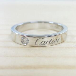 カルティエ(Cartier)のカルティエ Cartier Pt950 ダイヤ1P エングレーブド リング (リング(指輪))