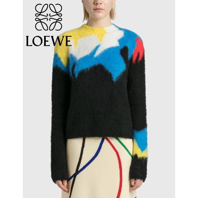 LOEWE インターシャ クルーネック セーター