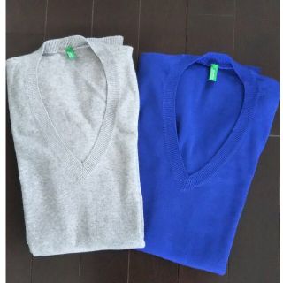 ベネトン(BENETTON)のBENETTON   ニットカットソー  ２枚セット(カットソー(長袖/七分))