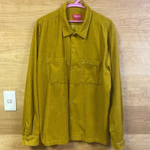 Supreme Corduroy Shirt Gold 2019FW