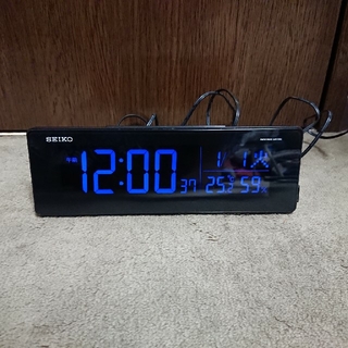 セイコー(SEIKO)のSEIKO 電波時計 目覚まし機能付き DL205 ブラック(置時計)
