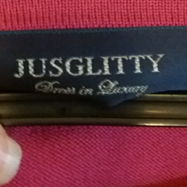 JUSGLITTY(ジャスグリッティー)の袖レースシンプルニット レディースのトップス(カットソー(長袖/七分))の商品写真