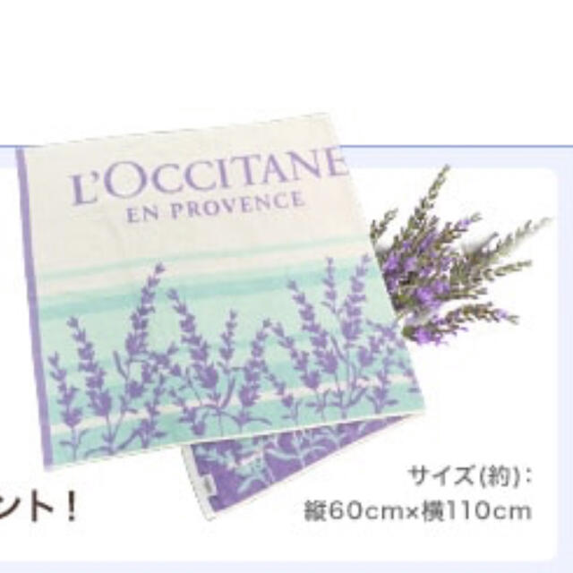 L'OCCITANE(ロクシタン)のロクシタン　バスタオル インテリア/住まい/日用品の日用品/生活雑貨/旅行(タオル/バス用品)の商品写真