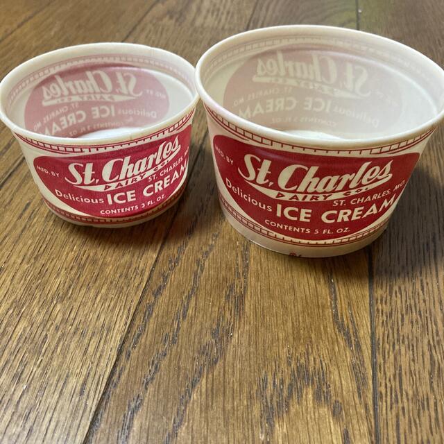 ヴィンテージ　アイスクリームカップ　大小各1各種パーツ