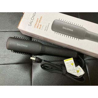 [新品未使用] SALONIA SL-012BKS ストレートブラシ(ヘアアイロン)