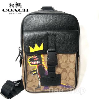 コーチ(COACH)の【新品】COACH バスキア トラック パック シグネチャーキャンバス(ボディーバッグ)