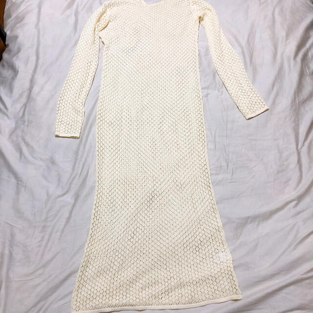 louren vintage  lace knit dress ivory 2