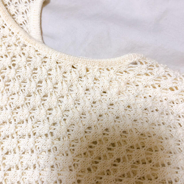 louren vintage  lace knit dress ivory 3
