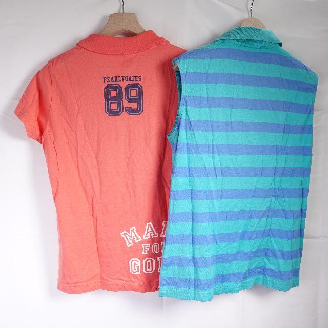 PEARLY GATES(パーリーゲイツ)のPEARLY GATES　Tシャツ　レディース　ピンク/ブルー レディースのトップス(Tシャツ(半袖/袖なし))の商品写真