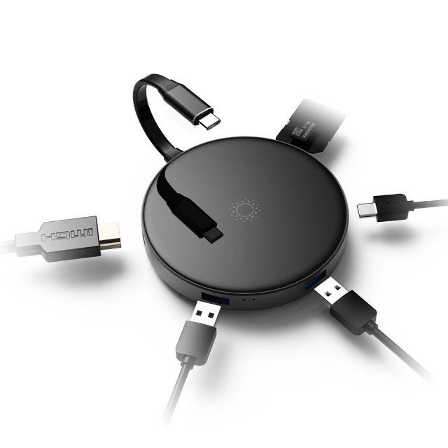 拡張ハブ ワイヤレス充電7in1 USB-C 5W / 7.5W Qi 対応 1