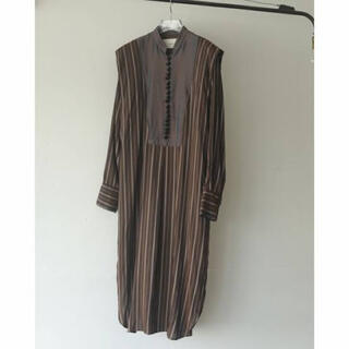 トゥデイフル(TODAYFUL)のSilk Stripe Dress "todayful"(ロングワンピース/マキシワンピース)