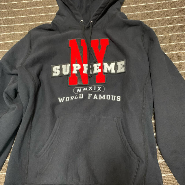 SUPREME box logo L/S tee Navy Sサイズ SUPREME box logo L/S tee Navy Sサイズ